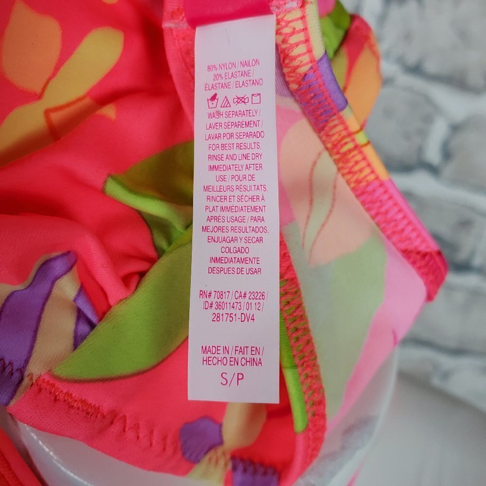 Victoria's Secret Coral Bikini  Top Bandeau Halter Crystals Beads Size Sm… - Picture 10 of 13